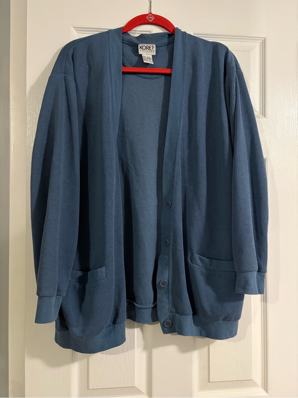 Vintage Koret Blue Button-Front Cardigan